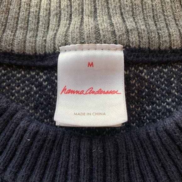 Navy Blue Winter Holiday Christmas Tree Sweater - Picture 4 of 4